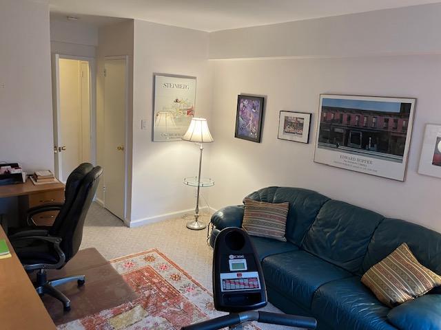 20 Chapel Pl Unit 2K, Great Neck, NY 11021 - home office featuring carpet flooring and baseboards