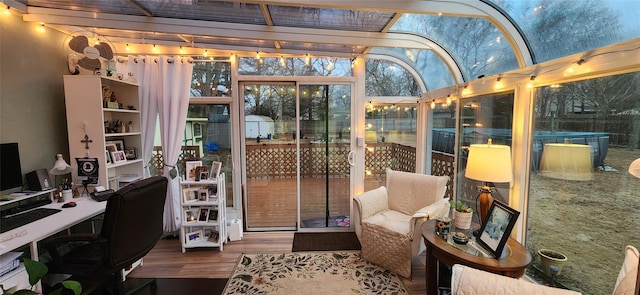 view of sunroom / solarium