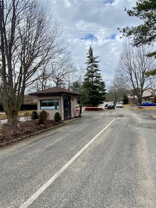 view of road with curbs