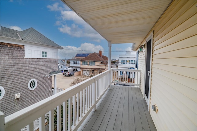 balcony featuring a residential view