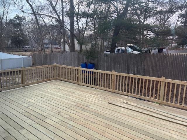 wooden terrace with fence