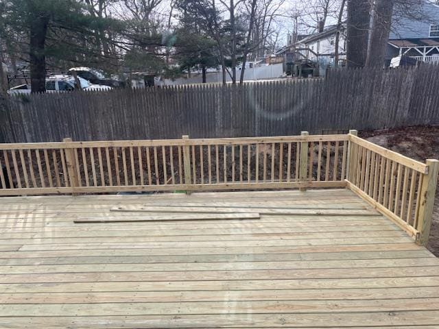 wooden deck with fence