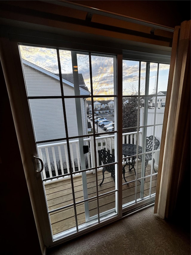 view of doorway to outside