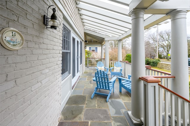 view of patio with covered porch