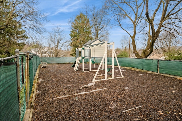 community playground featuring fence