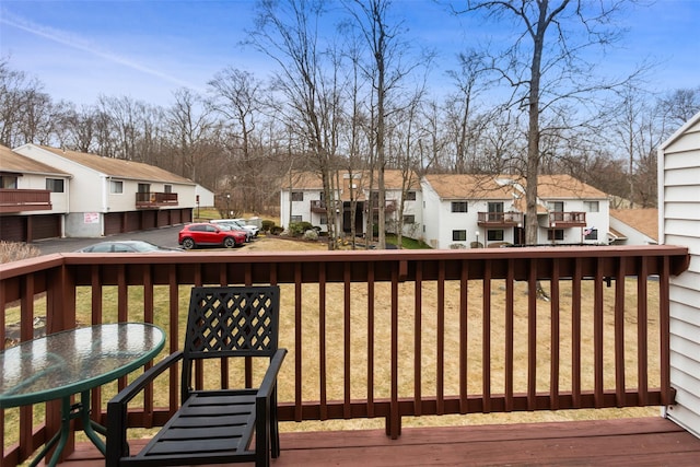 deck featuring a residential view