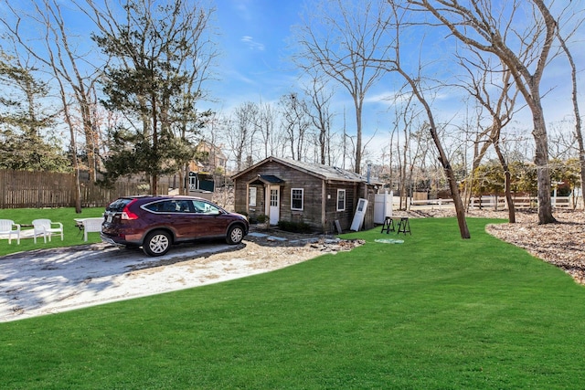 exterior space with fence