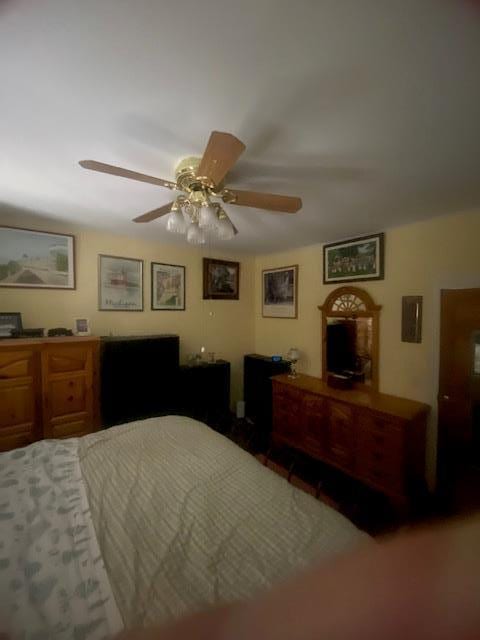 bedroom with ceiling fan