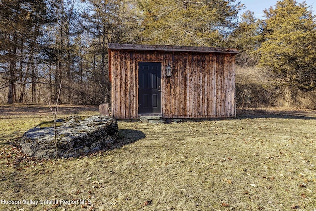 view of shed