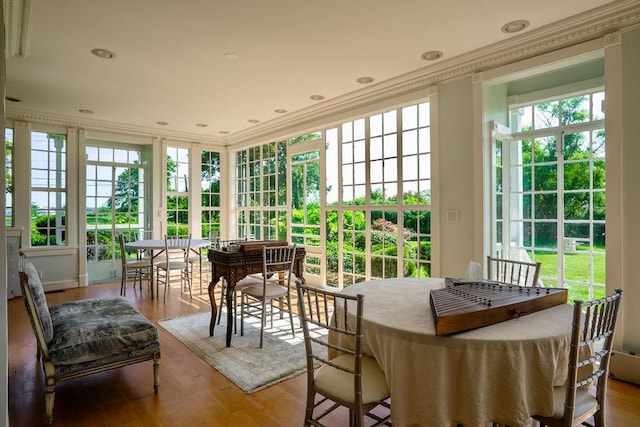 view of sunroom