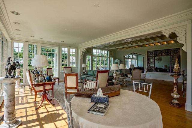 view of sunroom