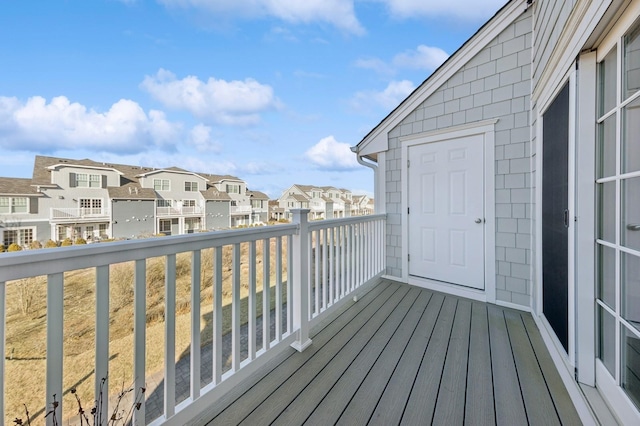 balcony with a residential view