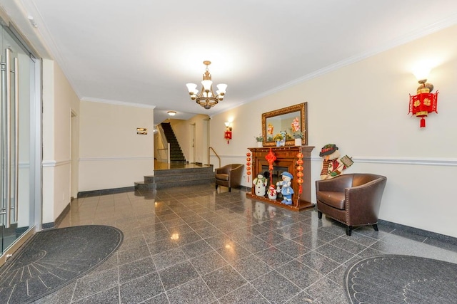 building lobby featuring stairs