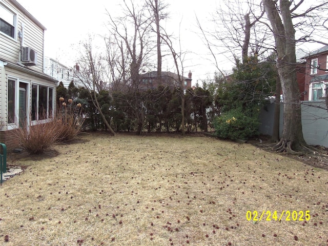 view of yard with cooling unit