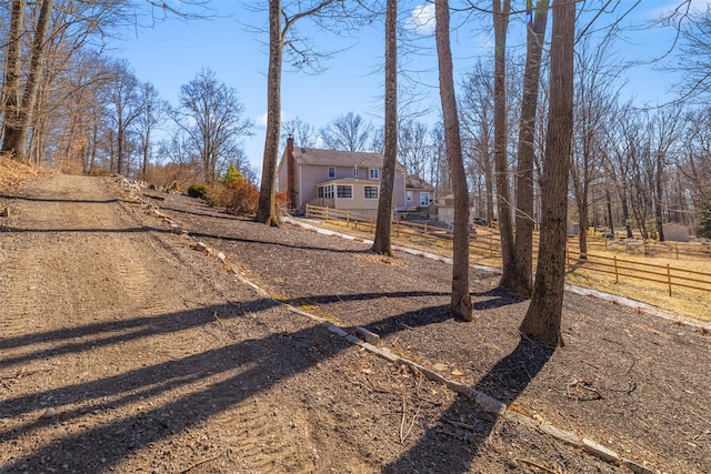 exterior space featuring fence