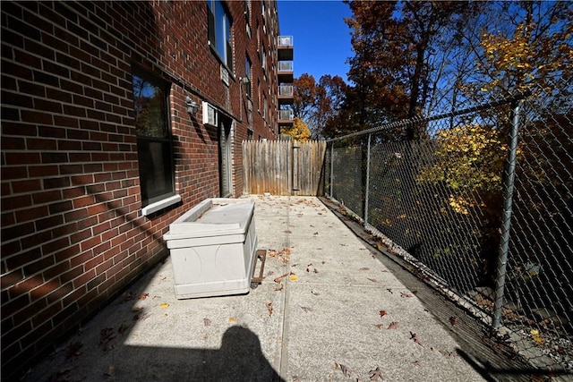 view of patio with a fenced backyard