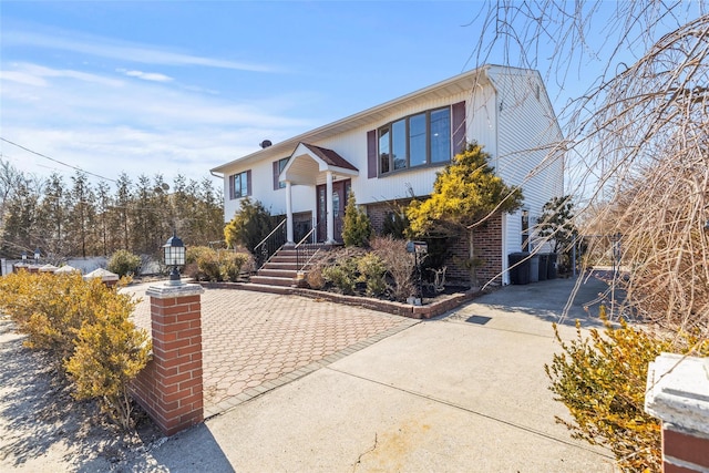 view of front of property with brick siding