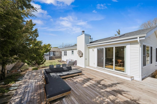 wooden terrace with fence