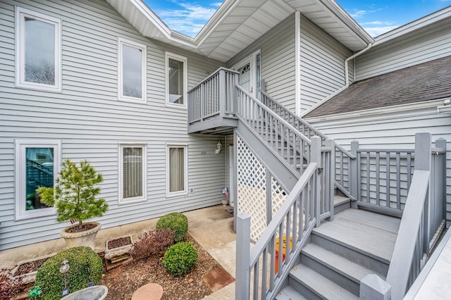 exterior space with a wooden deck