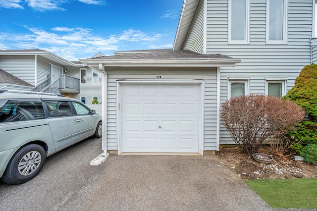 garage with driveway