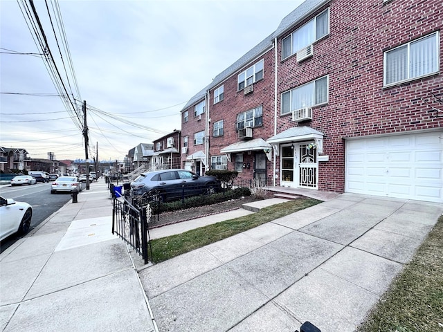 exterior space with sidewalks