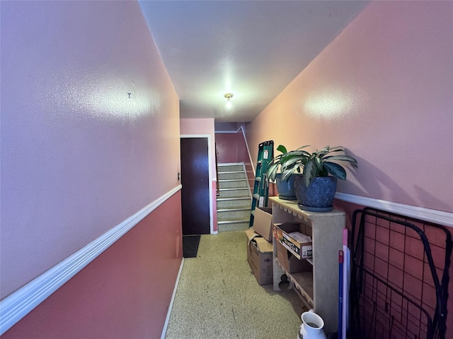 hallway with stairway