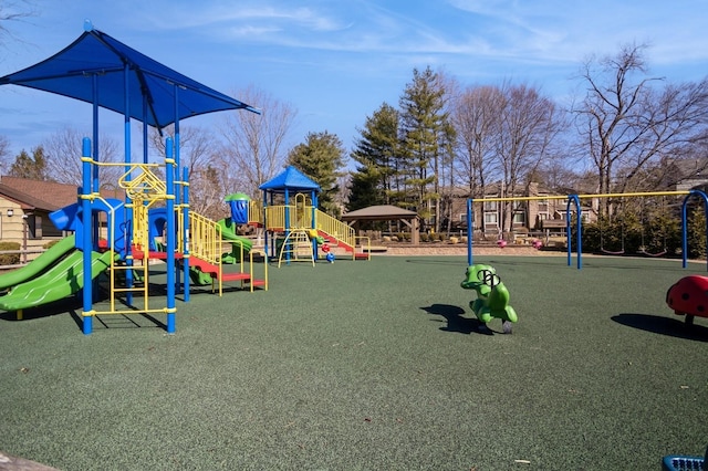 view of community jungle gym