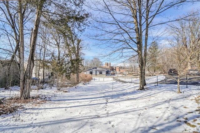 view of snowy yard