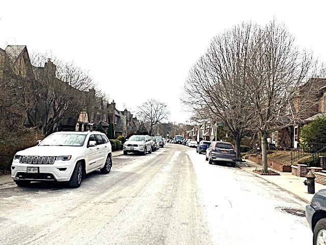 view of street with a residential view and sidewalks