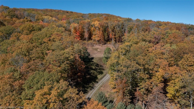 aerial view featuring a view of trees