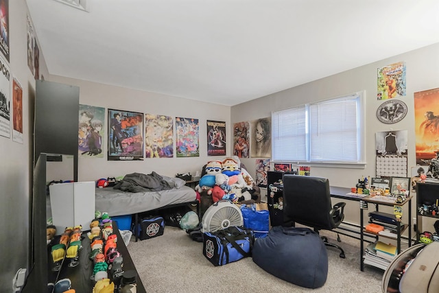 bedroom featuring carpet flooring