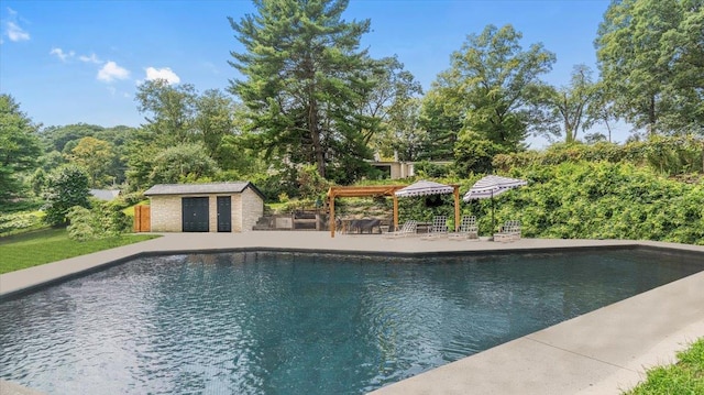 898 Gipsy Trail Rd, Carmel, NY 10512 - view of swimming pool featuring a gazebo, an outdoor structure, and fence