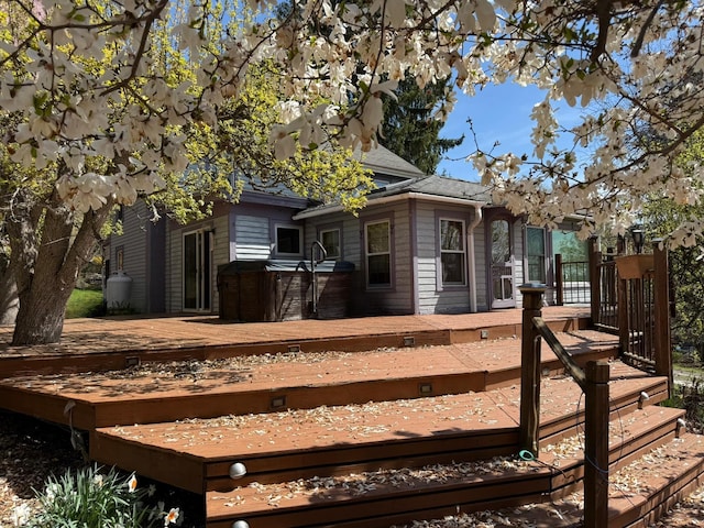 exterior space with a wooden deck
