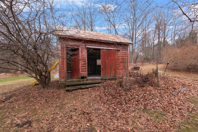 view of shed