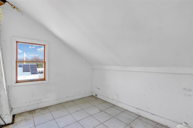 bonus room with lofted ceiling