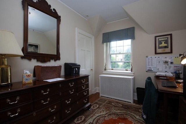 bedroom with radiator