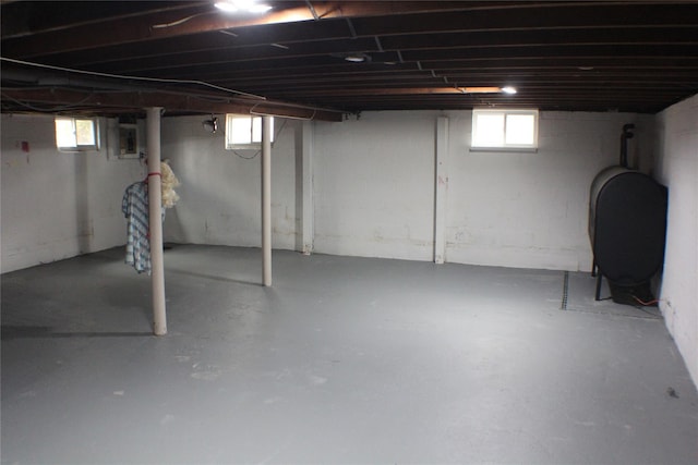 below grade area with a wealth of natural light and heating fuel