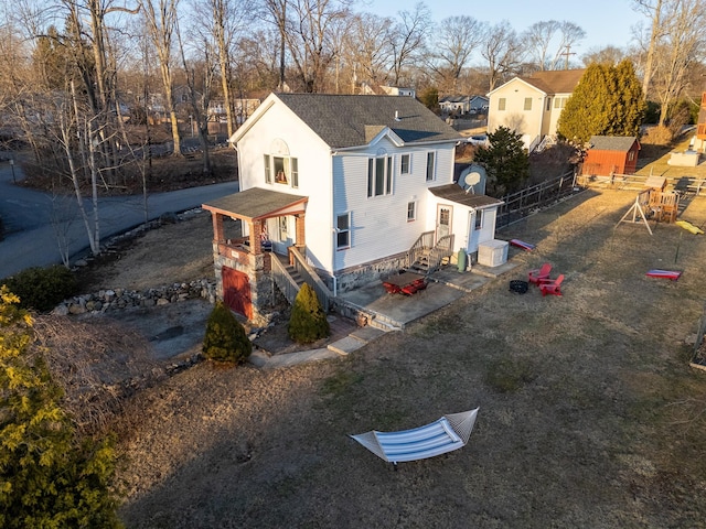 view of front of property with fence