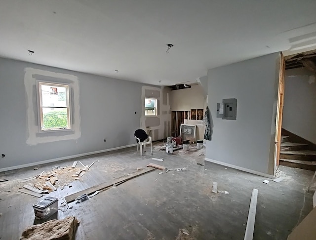 29 N 10th Ave, Mount Vernon, NY 10550 - unfurnished living room featuring electric panel