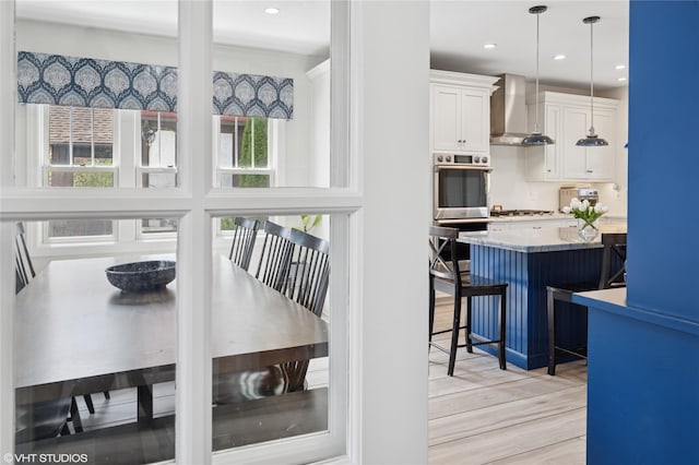 119 Cassilis Ave, Bronxville, NY 10708 - dining area with light wood finished floors and recessed lighting