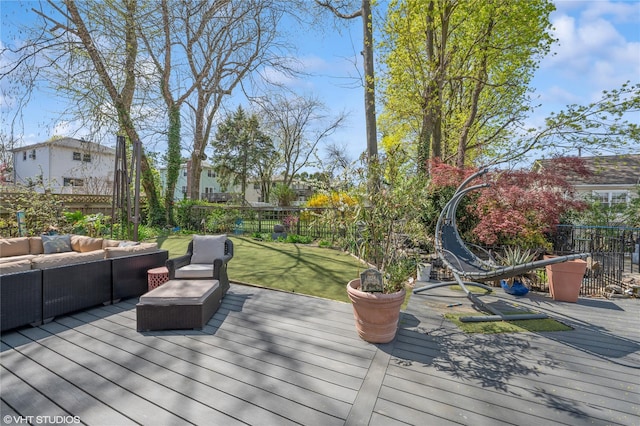 119 Cassilis Ave, Bronxville, NY 10708 - wooden deck with outdoor lounge area