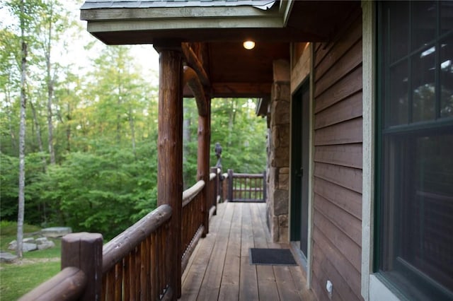 view of wooden terrace