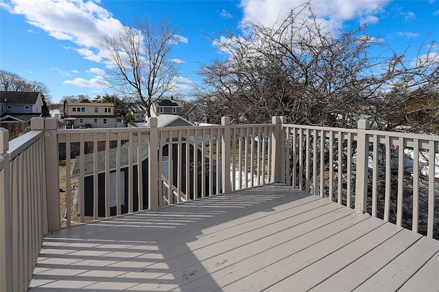 deck featuring a residential view