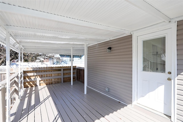 view of wooden deck