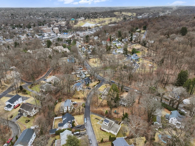 drone / aerial view with a residential view