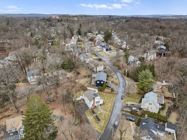 aerial view with a residential view