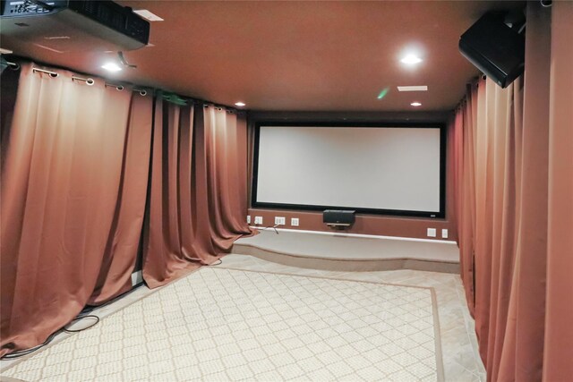 cinema with recessed lighting