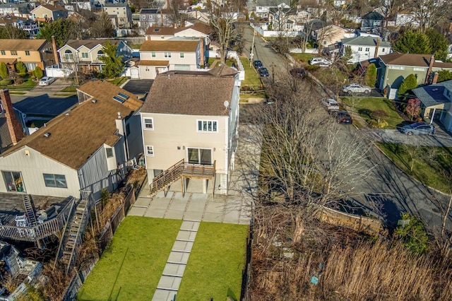 bird's eye view with a residential view
