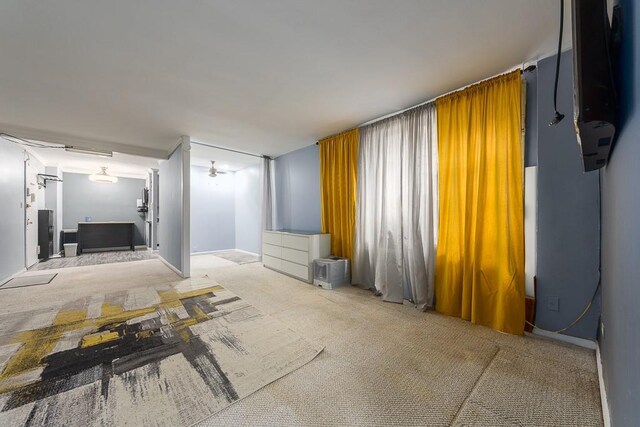 view of carpeted living area