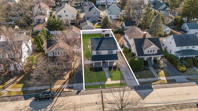 bird's eye view featuring a residential view